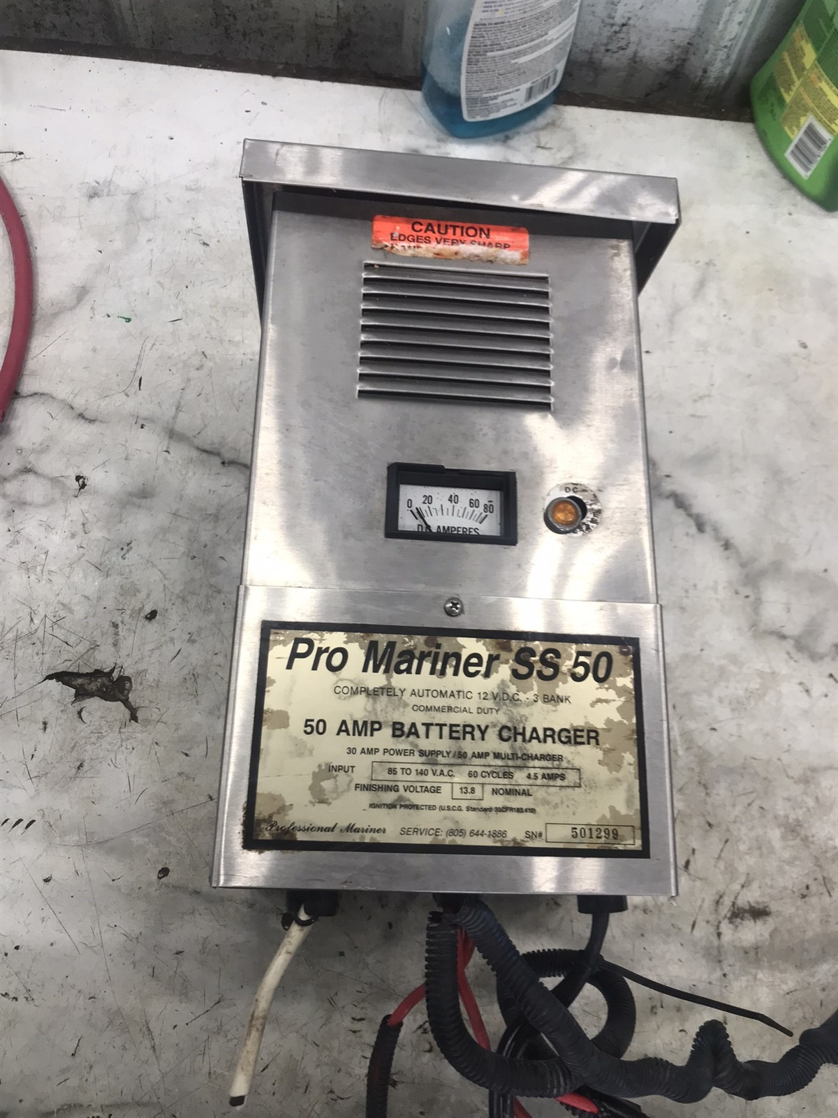Professional Mariner ProMariner SS 50 A Amp Marine 3 bank battery charger
