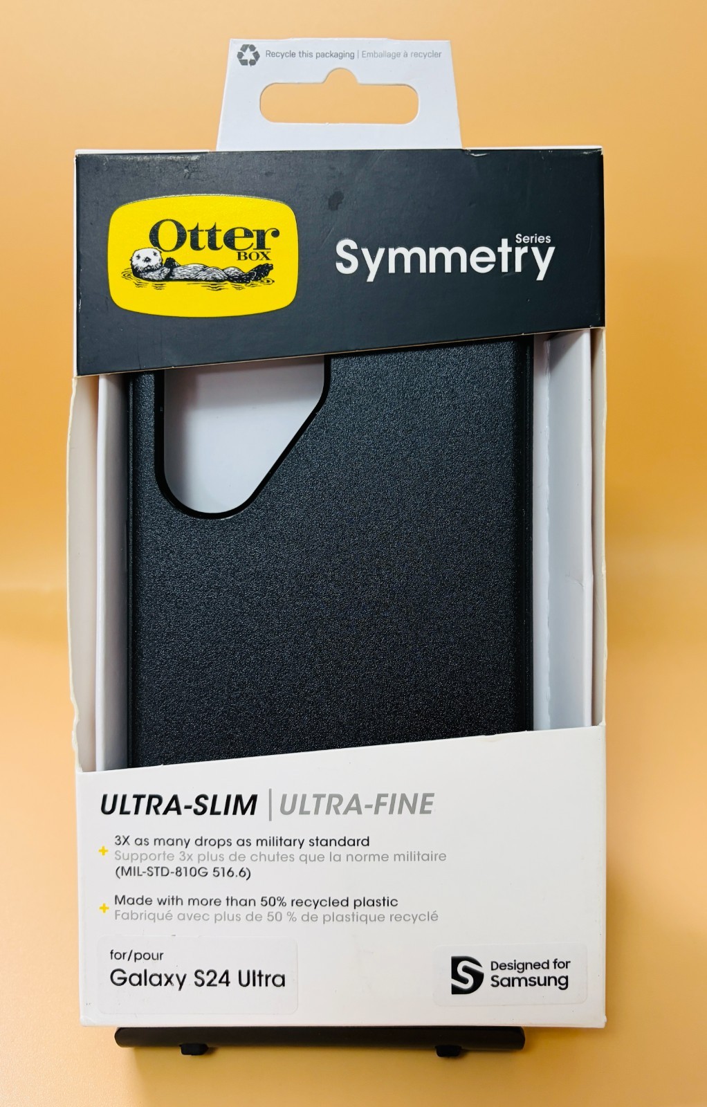 OtterBox Symmetry Shockproof, Drop-proof Back Case for Galaxy S24 Ultra - Black