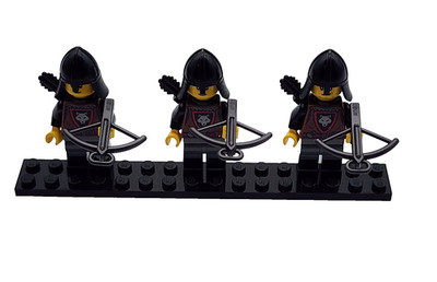 LEGO CASTLE WOLF PACK CROSSBOWMAN BLACK/GRAY 3 PACK MINI FIGURES