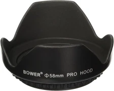 Bower Tulip Flower Lens Hood for Photo Camera Lens & Camcorder, 58mm