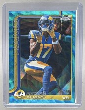 Davante Adams 2025 Topps Chrome #165 Aqua Wave Refractor /199