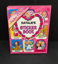 Personalized Name Natalie STICKER BOOK Stick W/Us Girls Funky Groovy Stickers