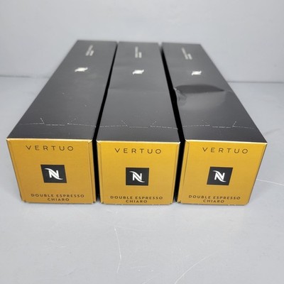 Nespresso Vertuo Double Espresso Chiaro 30Ct Pods Medium Roast Espresso Coffee