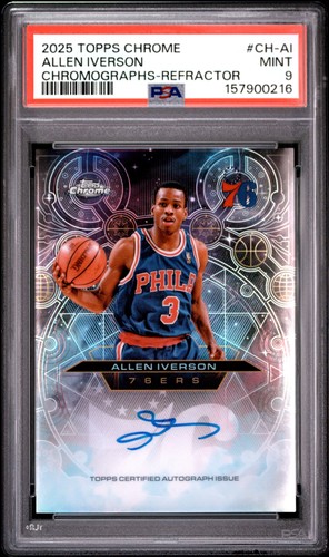 2025 Topps Chrome Allen Iverson Refractors (PSA 9)