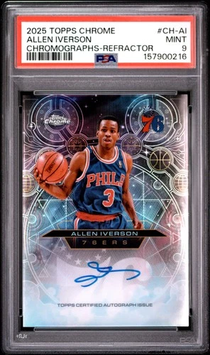 2025 Topps Chrome Allen Iverson Refractors (PSA 9)