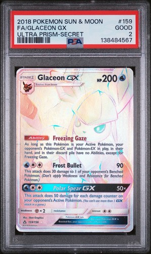 Glaceon-GX graded PSA 2 for sale on eBay
