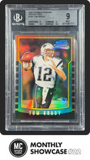 TOM BRADY BGS 9 2000 BOWMAN CHROME #236 ROOKIE REFRACTOR RC PATRIOTS MINT