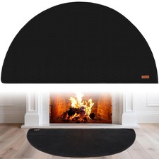 Fireplace Rugs Fire Resistant - 32 X 60 X 0.04 Inch Round Fire-Proof Hearth B...