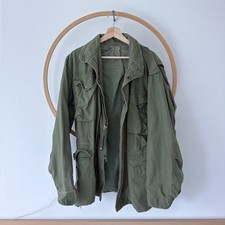Vintage US Army M-65 Field Jacket Sateen OG-107 Medium Regular Vietnam Era