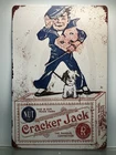 VINTAGE REPRODUCTION- TIN METAL SIGN- MAN CAVE- BAR- SNACK FOOD- CRACKER JACK