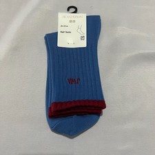 Uniqlo x JW Anderson Striped Half Socks Blue Red Size 25-27cm NWT