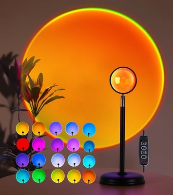 Sunset Lamp Projector,Multicolor Changing Night Light 360 Degree Rotation Rai...