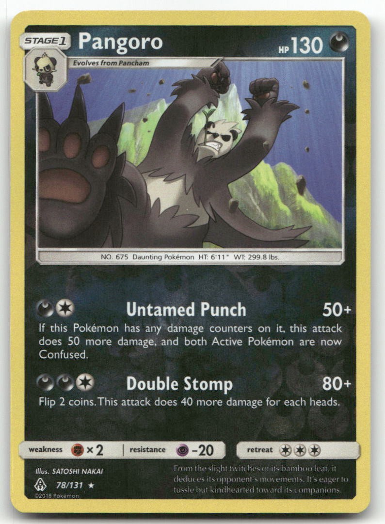 Pangoro #78/131 (LP) SM - Forbidden Light SM06 Pokemon