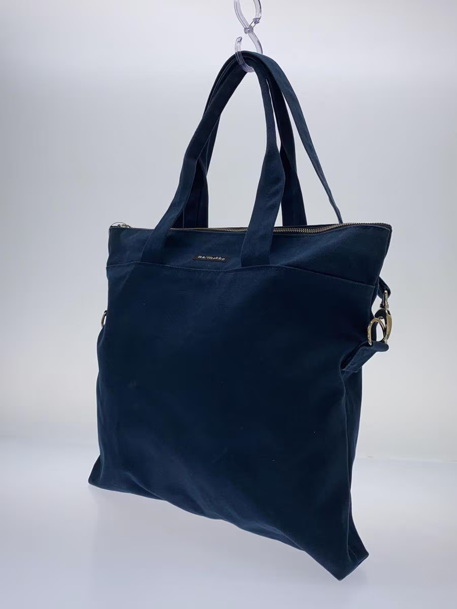 Marimekko VEERA 2-Way Tote Bag, Canvas, NVY, Solid Color from Japan