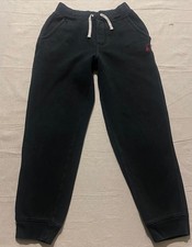 Polo Ralph Lauren Jogger Kids Boys Medium 10-13 Black Sweatpants Drawstring Pony