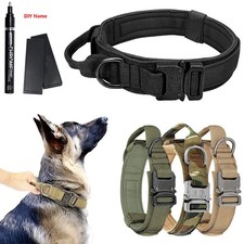 DIY Personalized Tactical Dog Collar Traction rope D Ring Adjustment Nameplate