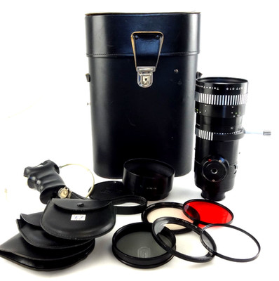 Schneider Tele Varigon 80-240mm f/4 Anschluss für Exakta mit Zubehör jv004