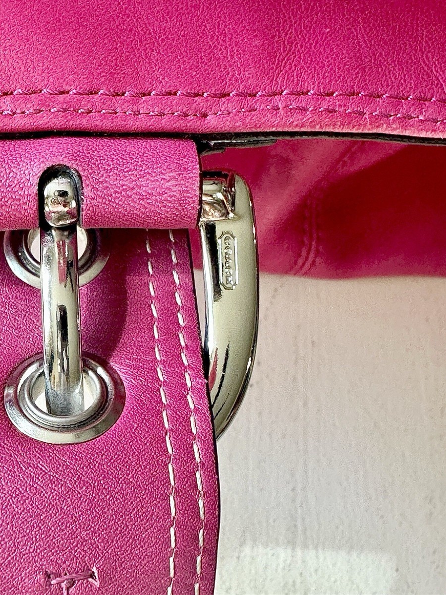 Vintage COACH Hamptons Soho Hot Pink/Fuchsia Leather Satchel