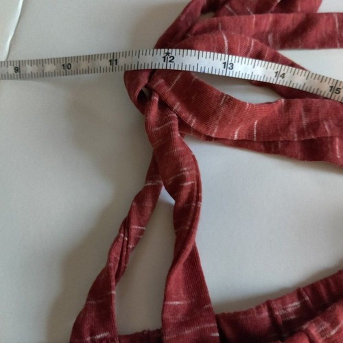 Neu mit Etikett A.N.A. schulterfreies Rüschen-Top Bluse zum Binden A New Approach rot Damengröße L - Bild 4 von 7