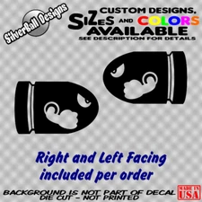BULLET BILL X2 Custom Vinyl sticker Mario Phone Laptop Car Window 3DS Nintendo