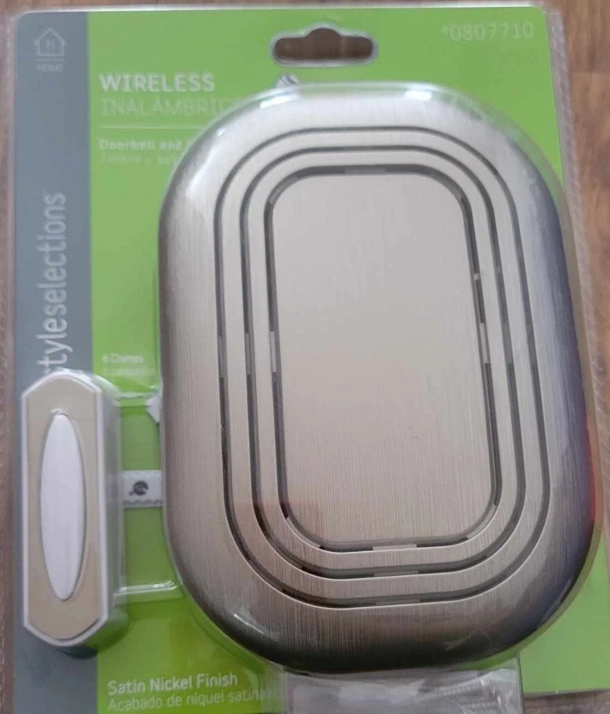 NEW Style Selections Satin Nickel Doorbell Model #SS-7399-03 V5D 