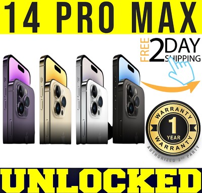 APPLE IPHONE 14 PRO MAX 128GB 256GB 512GB 1TB (FACTORY UNLOCKED) ALL COLOR  USED
