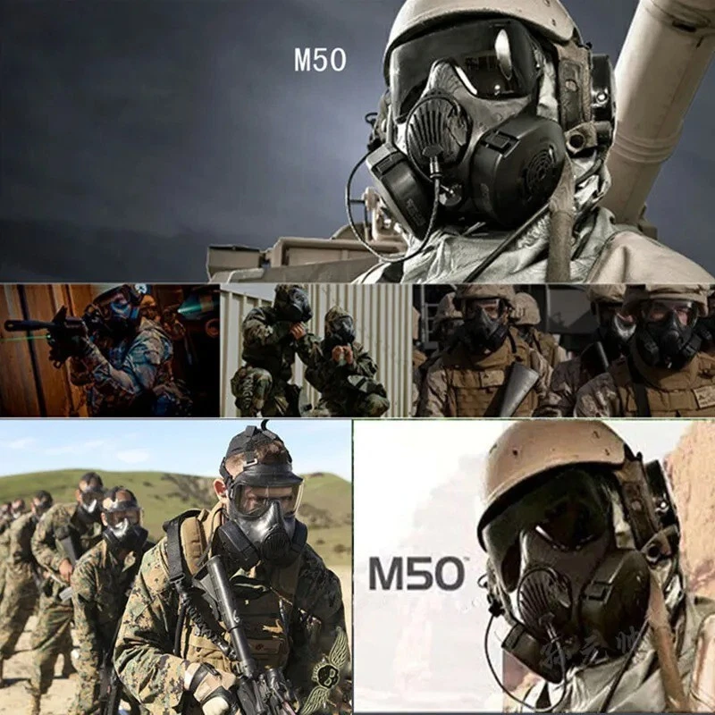 M50 Tactical Mask For Airsoft CS Cosplay Costume Halloween Party Full Face New - Image 2 of 4