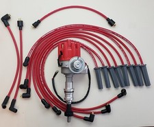 Ford Red Hei Distributor 351c 400 429 460 Small Female Cap 8.5mm Usa Plug Wires