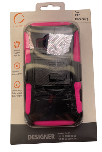 Cellairis HandyhüLle Mit StäNder FüR Zte Concord Ii - Militia Pink/Schwarz-image