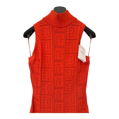 Balmain Paris Dress FR 38 UK 10 Orange Stretch BodyCon Sleeveless - Bild 2 von 11