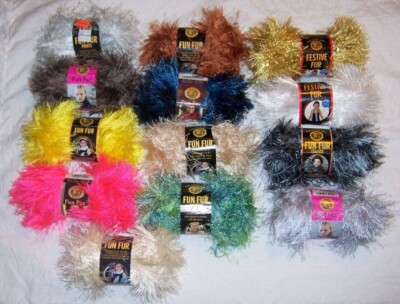 Lion Brand Fun Fur Yarn, Festive Fur or Premier Just Eyelash - Many colors