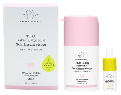 Drunk Elephant 50 ml T.L.C.Sukari Babyfacial 25% AHA 2% BHA + Virgin Marula Oil
