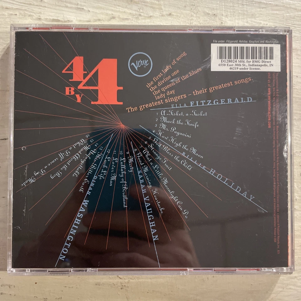 4 X 4 Ella Fitzgerald / Billie Holiday / S Vaughan / D Washington CD Verve 1999 Foto 2 de 3