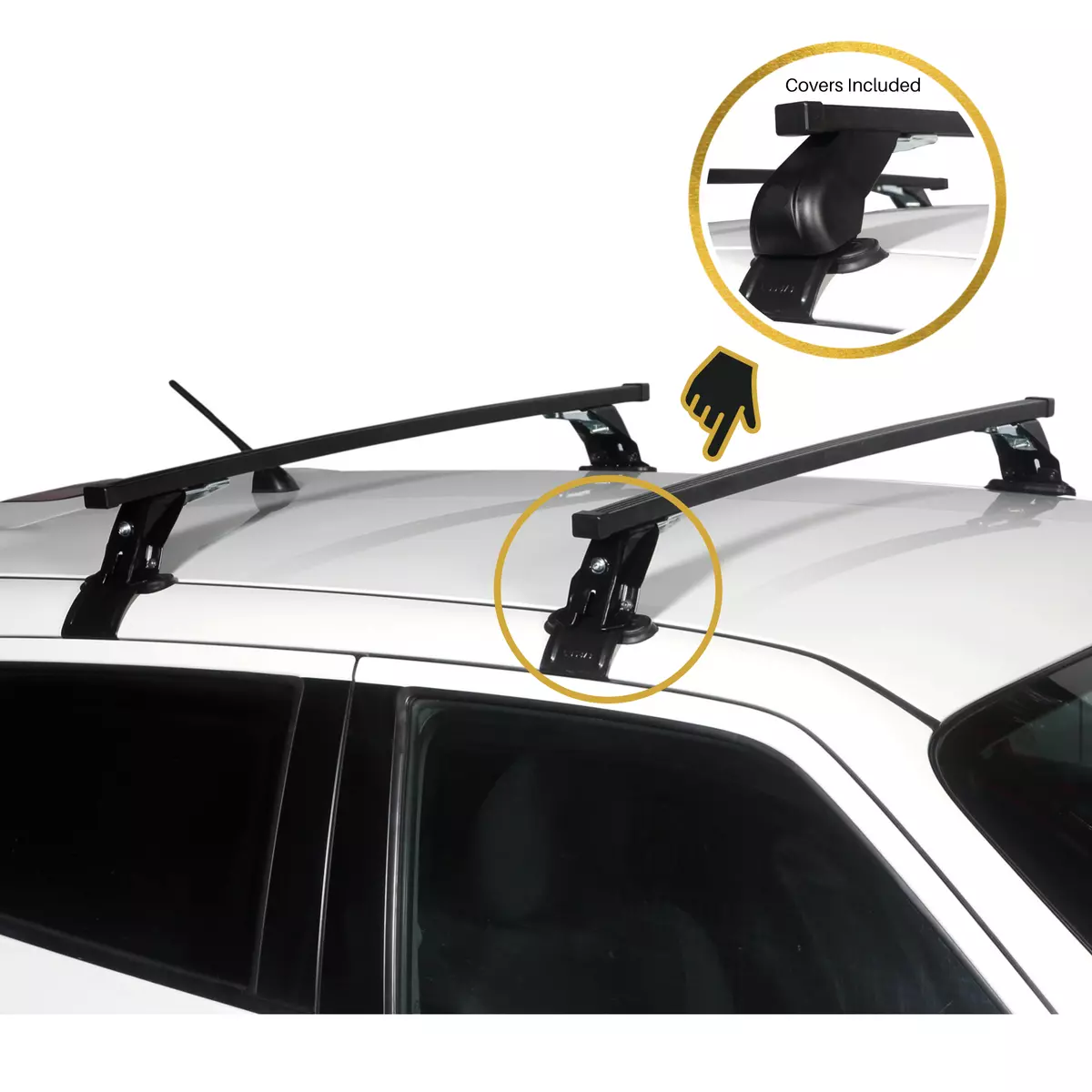 Premium Roof Rack Bars For Toyota Hilux Pickup 4 Door 16 21 Flat Roof ST306 350M
