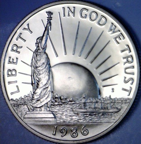 1986s STATUE of LIBERTY Half Dollar Commemorative GEM PROOF Coin NR AUCTION