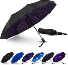 Paraguas Negro Para Lluvia Y Viento Grande Resistentes Sombrilla De Hombre Mujer