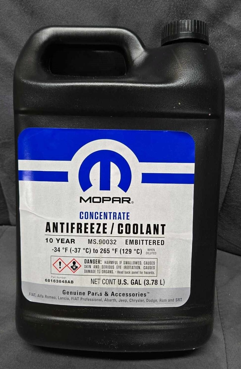 2|4 Pack) Mopar 68163848AB Concentrated Engine Coolant, 1 Gallon