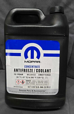 (2|4 Pack) Mopar 68163848AB Concentrated Engine Coolant, 1 Gallon - Antifreeze