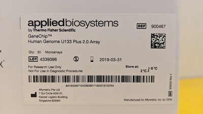 Applied Biosystems GeneChip Human Genome U133 Plus 2.0 Array 900467 *8 new chips