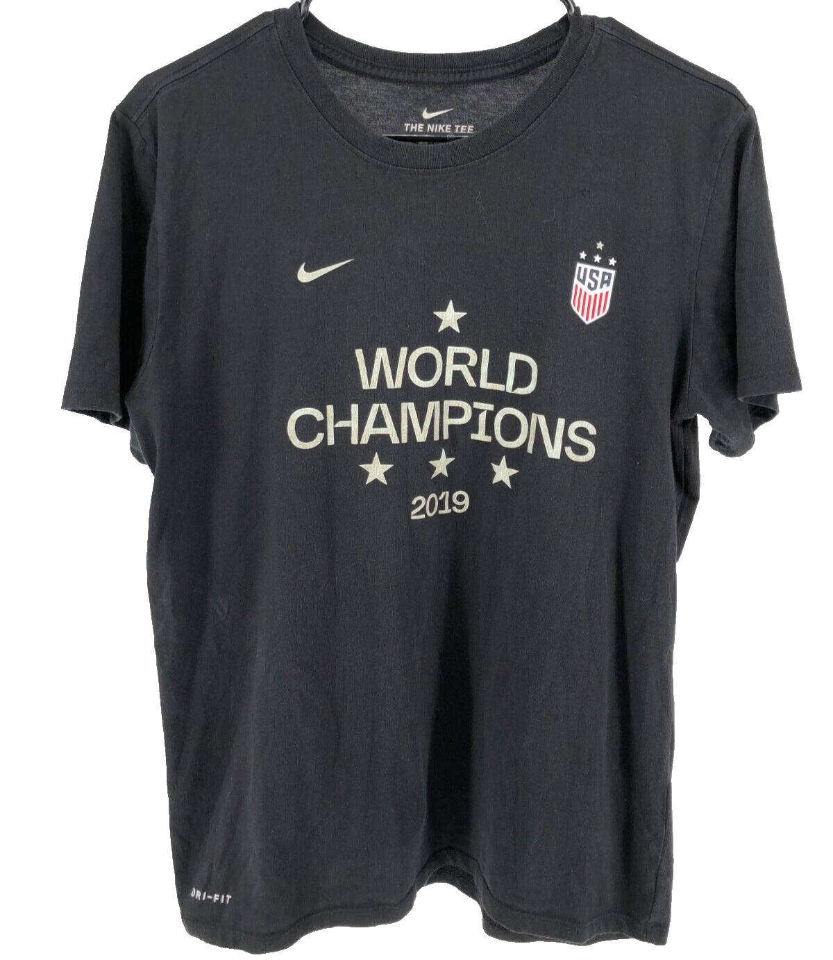Nike Dri-Fit 2019 USA Soccer Short Sleeve T-Shirt Men's Size Medium Black