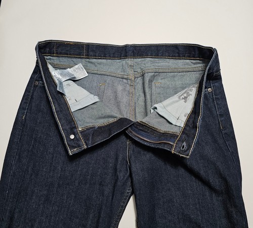 Levis 514 Jeans Mens 36x30 Blue Straight Slim Dark Wash Denim Pants - Picture 8 of 18