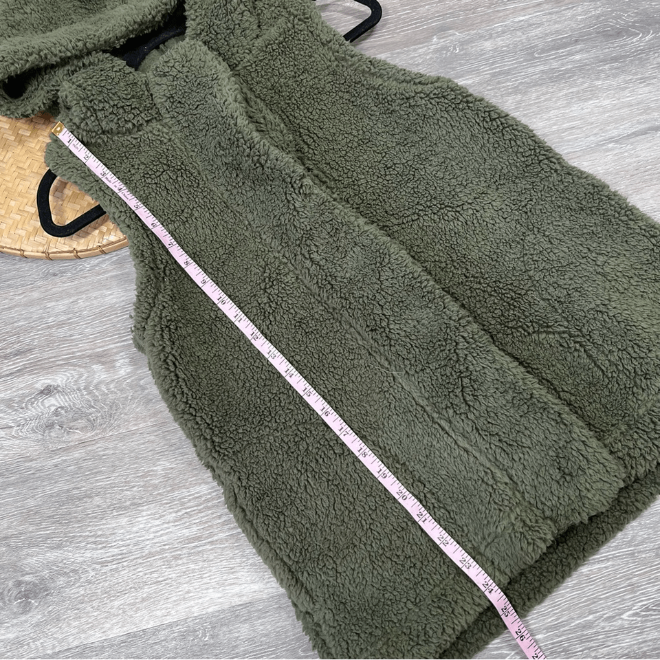 Koolaburra by UGG green Sherpa hooded vest women’s size S eBay