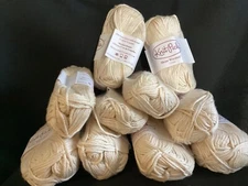 10 Knit Picks “Shine Worsted” - Cream in Cotton/Modal