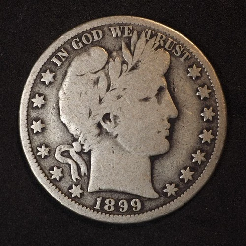 1899 **O** BARBER SILVER HALF DOLLAR ***NICE COIN!***  FREE SHIPPING! C1900