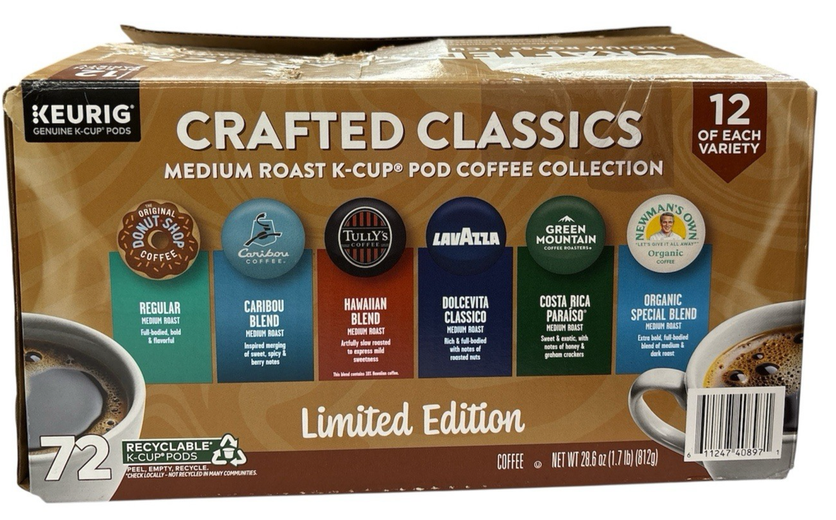 72 ct Crafted Classics Medium Roast Coffee K-Cup Pod Variety Pack