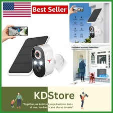 Solar AI Security Camera with Night Vision  2-Way Talk