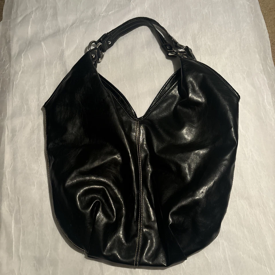 Hobo Large Black Leather Tote Bag Handbag Shoulder Purse - Image 2 of 4