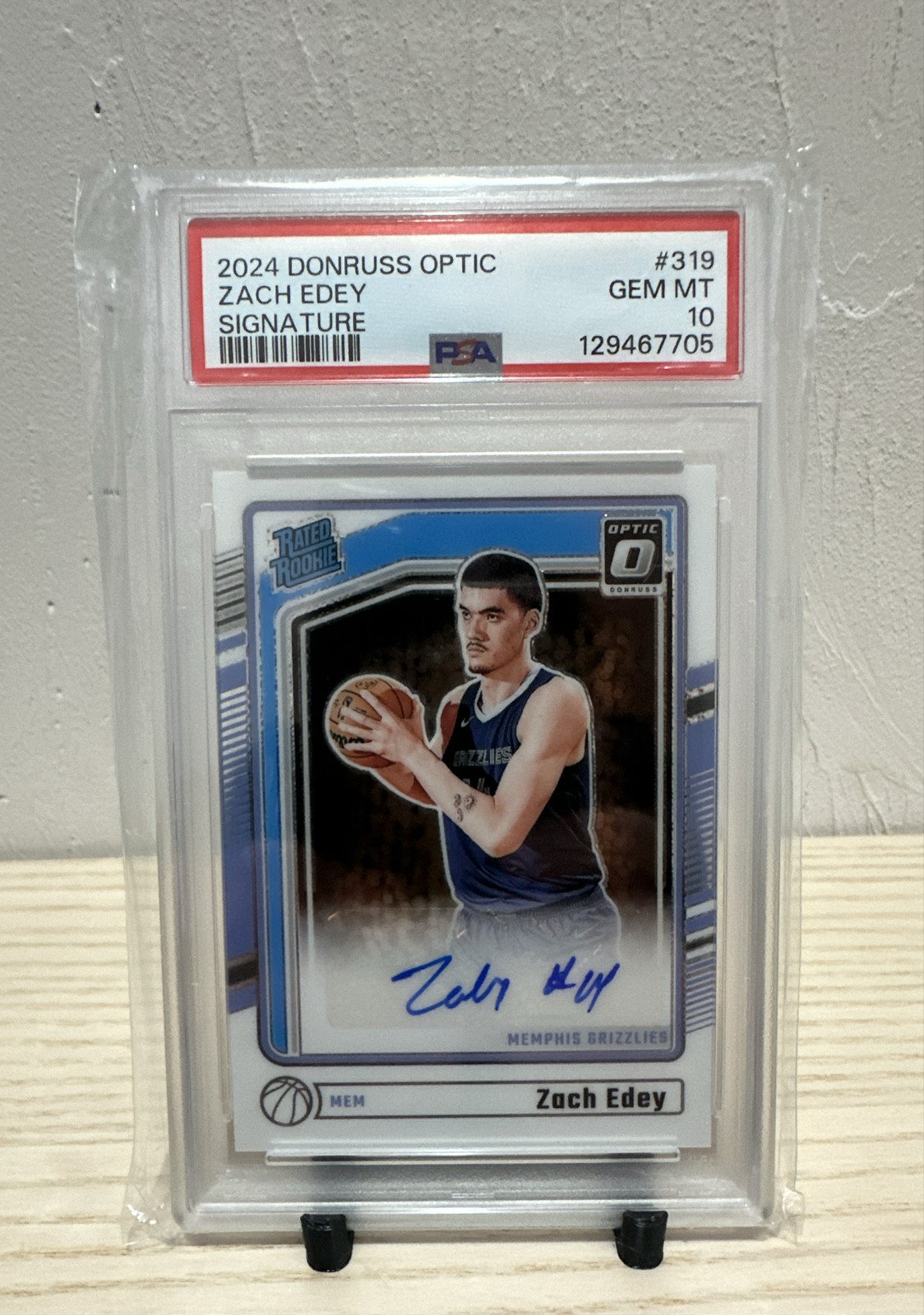 2024-25 Panini Donruss Optic - Rated Rookie Signatures Zach Edey #319 (AU, RC)