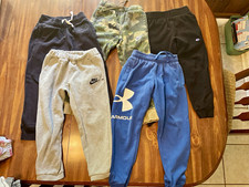 Lot Nike Under Armour Champion GAP Boys small medium Fleece Jogger Pants 5 6