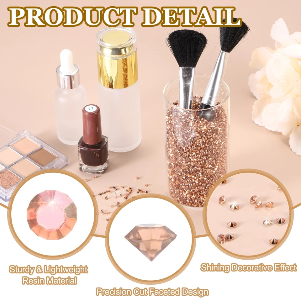 16800 Piezas Mesa de Boda Dispersión Confeti Diamante, 3mm Diamantes Falsos (Tono Plata) Foto 3 de 4